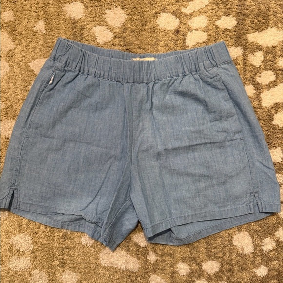 Madewell Pants - Madewell Chambray Elastic Shorts with Pockets- XS